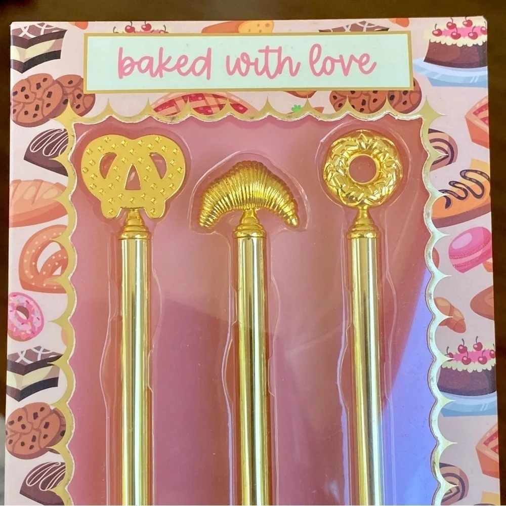 Baked with Love Dessert Gold Pen Set